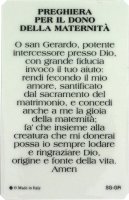 Immagine di 'Card San Gerardo della guarigione in PVC con preghiera e medaglia - 5,5 x 8,5 cm - italiano'