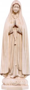 Copertina di 'Statua della Madonna di Ftima in legno naturale, linea da 30 cm - Demetz Deur'