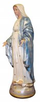 Immagine di 'Statua Madonna Miracolosa in gesso madreperlato dipinta a mano - 80 cm'