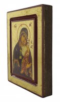 Immagine di 'Icona Madonna del Carmine, produzione greca su legno - 14 x 11 cm'