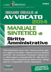 Copertina di 'Esame orale di Avvocato 2014 Manuale sintetico di Diritto Amministrativo'