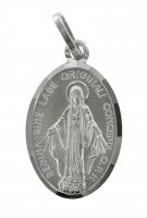 Medaglia Madonna Miracolosa in argento 925 - 1,8 cm