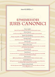 Copertina di 'Ephemerides Iuris Canonici. Anno 62 (2022) n. 1.'
