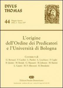 Copertina di 'L' origine dell'Ordine dei predicatori e l'Universit di Bologna'