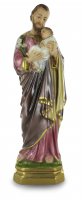 Statua San Giuseppe in gesso madreperlato dipinta a mano - 30 cm