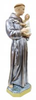 Immagine di 'Statua Sant'Antonio in gesso madreperlato dipinta a mano - 60 cm'