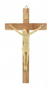 Copertina di 'Crocifisso da parete in legno con Cristo in plastica - 13 cm'