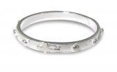 Rosario anello in argento 925 con 10 grani tondi misura italiana n23 - diametro interno mm 20,2 circa