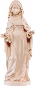 Copertina di 'Statua della Madonna incinta in legno naturale, linea da 15 cm - Demetz Deur'