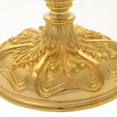 Immagine di 'Pisside dorata con base stile barocco - altezza 23 cm'