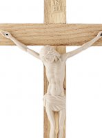 Immagine di 'Crocifisso da parete in legno con Cristo in plastica - 25 cm'