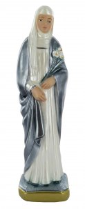 Copertina di 'Statua Santa Caterina da Siena in gesso madreperlato dipinta a mano - circa 20 cm'