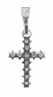 Immagine di 'Croce in argento 925 con strass bianchi - 1,6 cm'