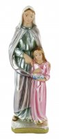 Statua Sant'Anna in gesso madreperlato dipinta a mano - 20 cm