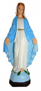 Copertina di 'Statua da esterno della Madonna della Medaglia Miracolosa in materiale infrangibile, dipinta a mano, da circa 16 cm'