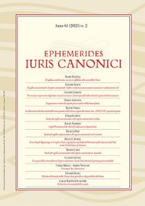 Copertina di 'Ephemerides Iuris Canonici. Anno 61 (2021) n. 2.'