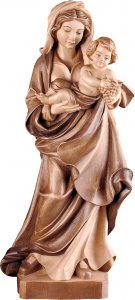 Copertina di 'Statua della Madonna dell'uva da 50 cm in legno, 3 toni di marrone - Demetz Deur'