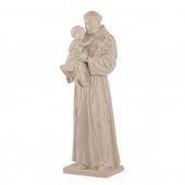 Statua sacra in resina bianca "Sant'Antonio di Padova" - altezza 50 cm