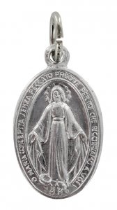 Copertina di 'Medaglia Miracolosa in alluminio argentato - altezza medaglietta 1,8 cm circa'