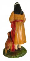 Immagine di 'Statuine presepe: Pastore con cane linea Martino Landi per presepe da cm 12'