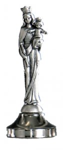 Copertina di 'Statuetta Madonna Ausiliatrice in metallo argentato con calamita - 5 cm'