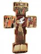 Croce in legno sintetico "Cresima" con pagellina - altezza 12,5 cm