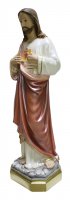 Immagine di 'Statua Sacro Cuore di Ges in gesso madreperlato dipinta a mano - 80 cm'