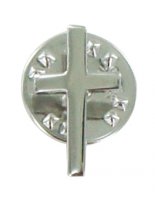 Croce clergyman con spilla in argento lucido - altezza 1,5 cm