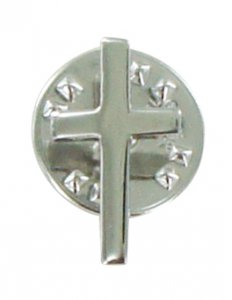 Copertina di 'Croce clergyman con spilla in argento lucido - altezza 1,5 cm'