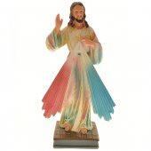 Statua in resina colorata "Gesù Misericordioso" - altezza 20 cm