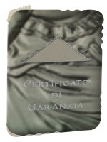 Immagine di 'Sopraculla geometrico in plexiglass azzurro e argento "Angelo custode"  - dimensioni 11x8 cm'