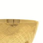 Immagine di 'Calice dorato effetto satinato e patena liscia - altezza 20 cm'