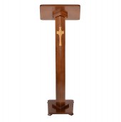 Immagine di 'Leggio a colonna con croce stilizzata sul davanti - altezza 117 cm'