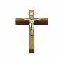 Crocifisso in legno con corpo di Cristo in metallo - altezza 9 cm