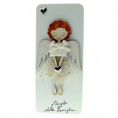 Quadretto MessAngelo "L'angelo della Famiglia" per lei - dimensioni 22 x 9,5 cm