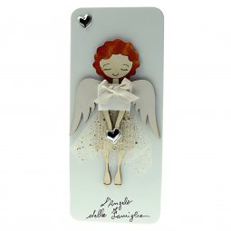 Copertina di 'Quadretto MessAngelo "L'angelo della Famiglia" per lei - dimensioni 22 x 9,5 cm'