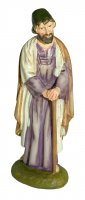 San Giuseppe con mantello marrone Linea Martino Landi - presepe da 10 cm