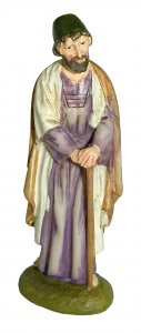 Copertina di 'San Giuseppe con mantello marrone Linea Martino Landi - presepe da 10 cm'