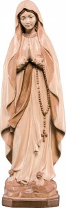 Copertina di 'Statua della Madonna di Lourdes in legno, 3 toni di marrone, linea da 12 cm - Demetz Deur'