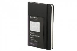 Copertina di 'Agenda settimanale verticale 2012 - copertina rigida - nero - tascabile'