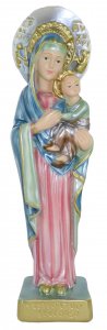 Copertina di 'Statua Madre del Perpetuo Soccorso in gesso madreperlato dipinta a mano - 30 cm'