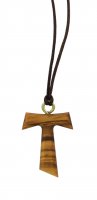 Tau in legno di ulivo da 2,5 cm (croce di San Francesco d'Assisi) - 50 pezzi