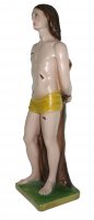 Immagine di 'Statua San Sebastiano in gesso madreperlato dipinta a mano - 30 cm'