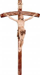 Copertina di 'Crocifisso Cristo della Passione con croce - Demetz - Deur - Statua in legno dipinta a mano. Altezza pari a 7 cm.'