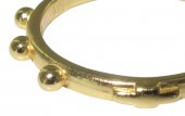 Immagine di 'Fedina rosario in argento con bagno in oro giallo mm 16'