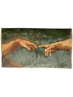 Arazzo sacro "Creazione di Adamo" - dimensioni 47x85 cm - Michelangelo Buonarroti