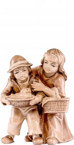 Copertina di 'Coppia di bambini H.K. - Demetz - Deur - Statua in legno dipinta a mano. Altezza pari a 11 cm.'