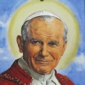 Immagine di 'Biglietto fustellato con tavoletta San Giovanni Paolo II'