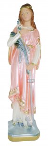 Copertina di 'Statua Santa Maria Goretti in gesso madreperlato dipinta a mano - 30 cm'