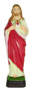 Copertina di 'Statua da esterno del Sacro Cuore di Ges in materiale infrangibile, dipinta a mano, da circa 20 cm'